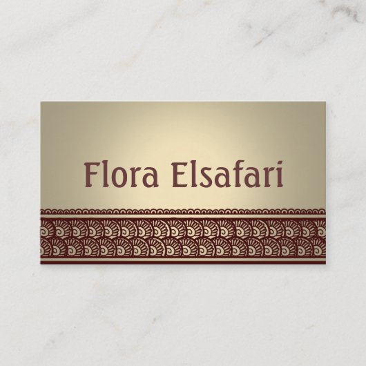 タンMehindiの名刺 名刺 (正面)