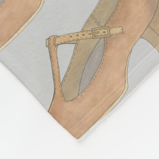 タンTストラップミュージカルシアターキャラクターシューダンス フリースブランケット (角)