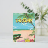 タヴェウニ・フィジー旅行ポスター ポストカード (スタンド正面)