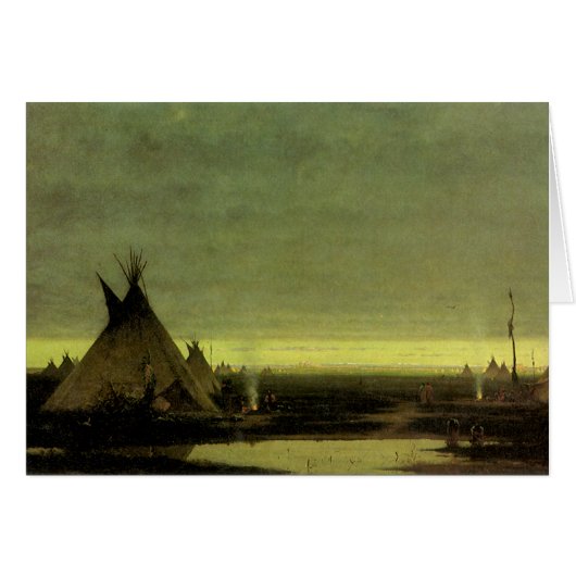 タヴェルニエによる『 dawn のインディアンキャンプ』（1873） (正面横)