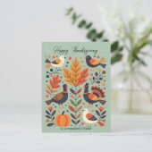 ターキお洒落ー&フォークアート離れ感謝祭 シーズンポストカード (スタンド正面)