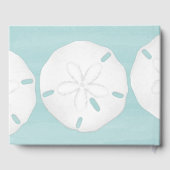 ターキウス結婚のビーチミニマリスト砂ドル ゲストブック (裏面)