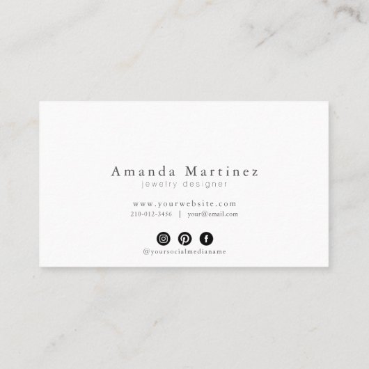 ターキオイズ海サンディビーチ手作りジュエリー 名刺 (裏面)