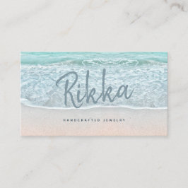 ターキオイズ海サンディビーチ手作りジュエリー 名刺