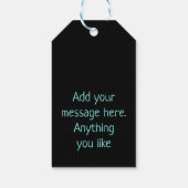 ターキオースと紫のネオンの花 ギフトタグ (裏面)