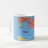ターキカラフルル帝国の地図 コーヒーマグカップ (正面左)