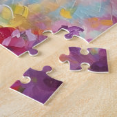 ターキッカラフルクアンゴラ猫 ジグソーパズル (側面)