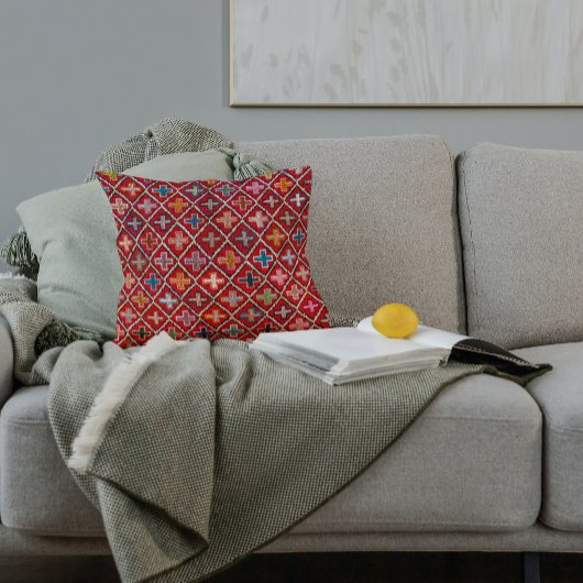 ターキッカラフルクカーペットラグアンティークキリム クッション