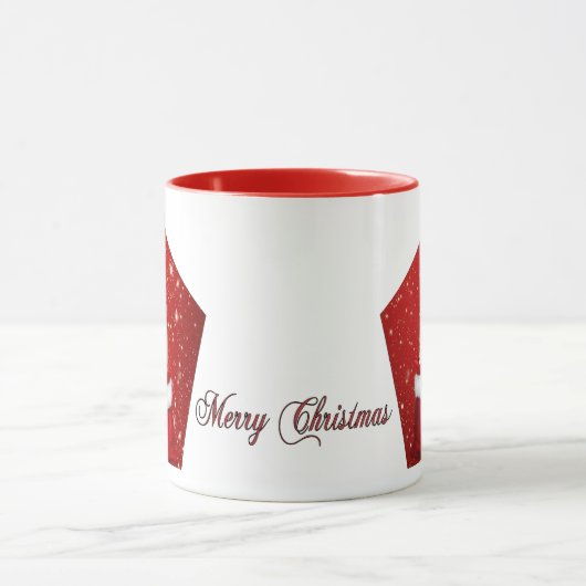 ターキッシュアンゴラキャットインアバッグクリスマスマグ マグカップ (中央)