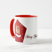 ターキッシュアンゴラキャットインアバッグクリスマスマグ マグカップ (正面左)