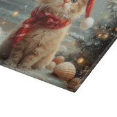 ターキッシュアンゴラキャットクリスマスヴィンテージビーチ カッティングボード (角)
