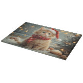 ターキッシュアンゴラキャットクリスマスヴィンテージビーチ カッティングボード (角)