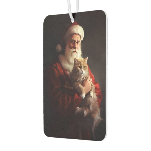 ターキッシュアンゴラキャットサンタクロースフェスティバルクリスマス カーエアーフレッシュナー (左)