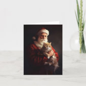 ターキッシュアンゴラキャットサンタクロースフェスティバルクリスマス カード (正面)