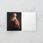 ターキッシュアンゴラキャットサンタクロースフェスティバルクリスマス カード (内部)