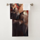 ターキッシュアンゴラキャットサンタクロースフェスティバルクリスマス バスタオルセット (インサイチュ)