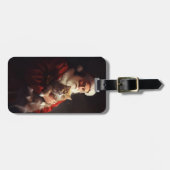 ターキッシュアンゴラキャットサンタクロースフェスティバルクリスマス ラゲッジタグ (正面横)