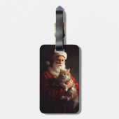 ターキッシュアンゴラキャットサンタクロースフェスティバルクリスマス ラゲッジタグ (裏面縦)