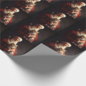 ターキッシュアンゴラキャットサンタクロースフェスティバルクリスマス ラッピングペーパー (角)