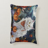 ターキッシュアンゴラキャットハロウィン不気味 アクセントクッション (裏面(縦))