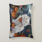 ターキッシュアンゴラキャットハロウィン不気味 アクセントクッション (正面(垂直))