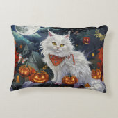 ターキッシュアンゴラキャットハロウィン不気味 アクセントクッション (裏面)
