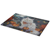 ターキッシュアンゴラキャットハロウィン不気味 カッティングボード (角)