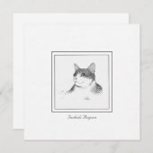 ターキッシュアンゴラキャット写真オンザフラットノートカード ノートカード (正面/裏面)