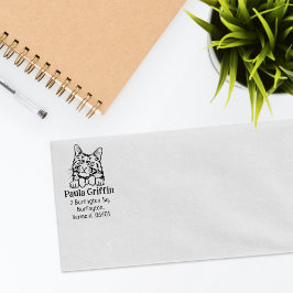 ターキッシュアンゴラキャット差出人住所 ラバースタンプ