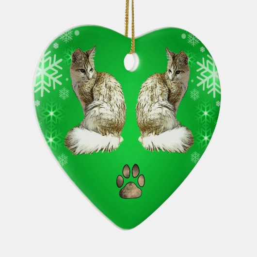 ターキッシュアンゴラ猫 セラミックオーナメント (右)