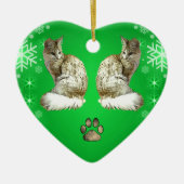 ターキッシュアンゴラ猫 セラミックオーナメント (正面)