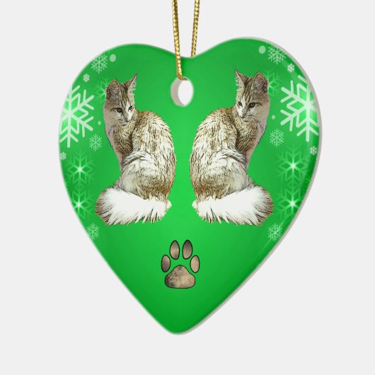 ターキッシュアンゴラ猫 セラミックオーナメント (左)