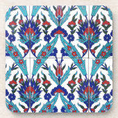 ターキッシュイズニク花の模様 コースター (正面)