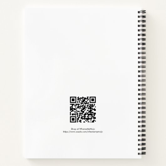 ターキッシュイズニク花の模様 ノートブック (裏面)