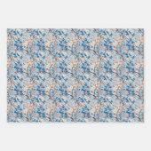 ターキッシュエブルウォーターマーブリングアート紙 ラッピングペーパーシート (正面2)