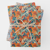 ターキッシュエブルウォーターマーブリングアート紙 ラッピングペーパーシート (インサイチュ)