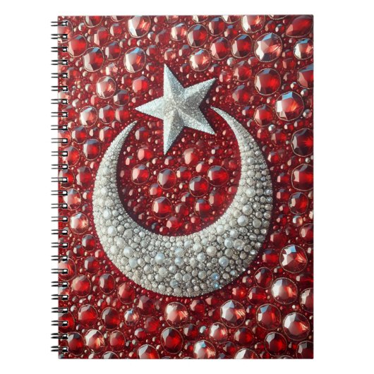 ターキッシュカラー付きノートブック抽象デザイン ノートブック (正面)