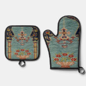 ターキッシュカーペット 鍋つかみ&鍋敷きセット (正面)
