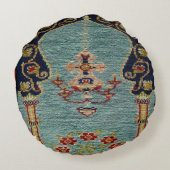 ターキッシュキリムカーペットラグアンティーク ラウンドクッション (裏面)