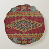 ターキッシュキリムカーペットラグ ラウンドクッション (裏面)