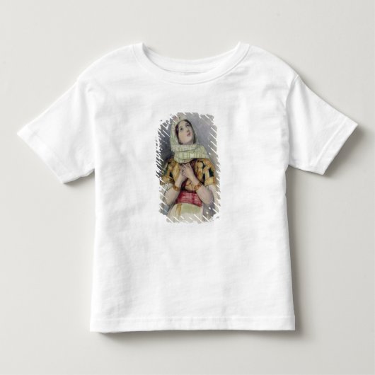 ターキッシュドレスの若い女性(鉛筆の上にw/c トドラーTシャツ (正面)