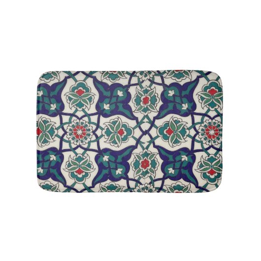 ターキッシュブルーセラミックフローラ バスマット (正面)