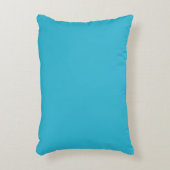 ターキッシュブルー無地の – カラーティール(緑がかった色)アクアブルー アクセントクッション (正面(垂直))