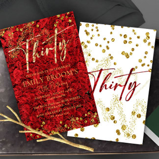 ターキッシュラブバラ30th誕生日招待状 招待状