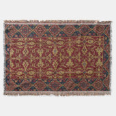 ターキッシュロクラシカルットパターンカーペットプリント スローブランケット (正面)