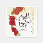 ターキッシュローズ フラワーナップキン ザ・ナイト・ビフォアー ナップキン スタンダードカクテルナプキン (正面)