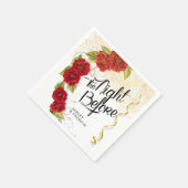 ターキッシュローズ フラワーナップキン ザ・ナイト・ビフォアー ナップキン スタンダードカクテルナプキン (角)