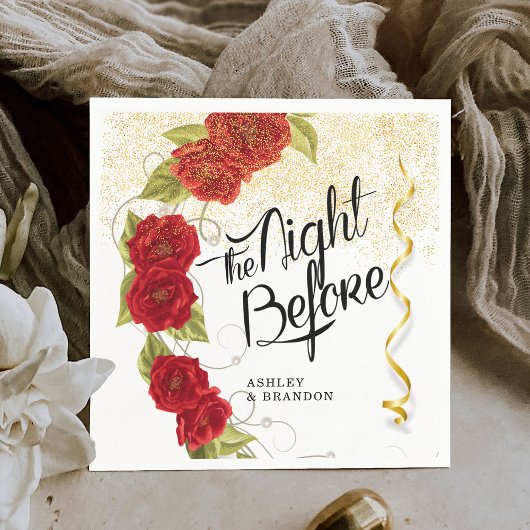 ターキッシュローズ フラワーナップキン ザ・ナイト・ビフォアー ナップキン スタンダードカクテルナプキン