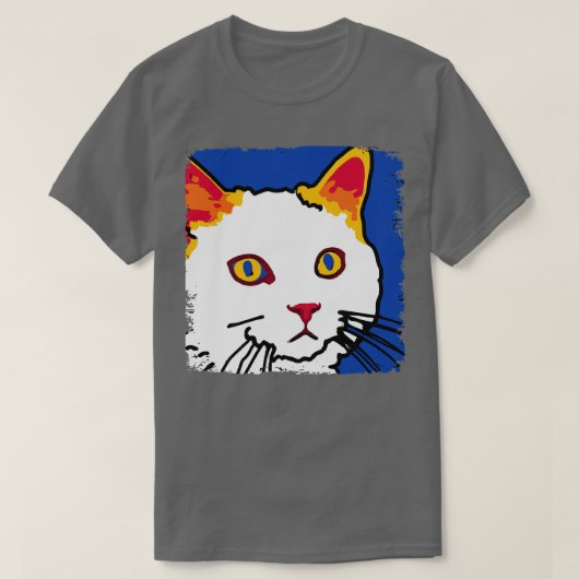 ターキッシュヴァンアート猫好きギフト Tシャツ (デザイン正面)
