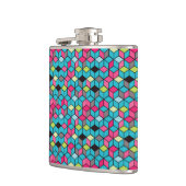 ターキューブとピンクキューブのパターン フラスク (左)